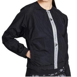 Adidas x Stella McCartney Bomber Jacket Black Womens Small Athleisure Luxury